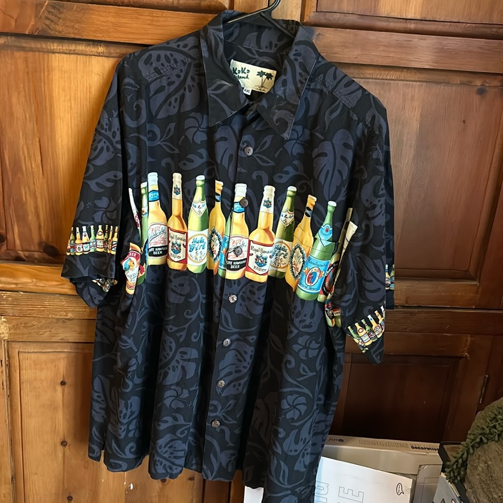COVO Island vintage shirt set zero XXL short sleeve beer theme.